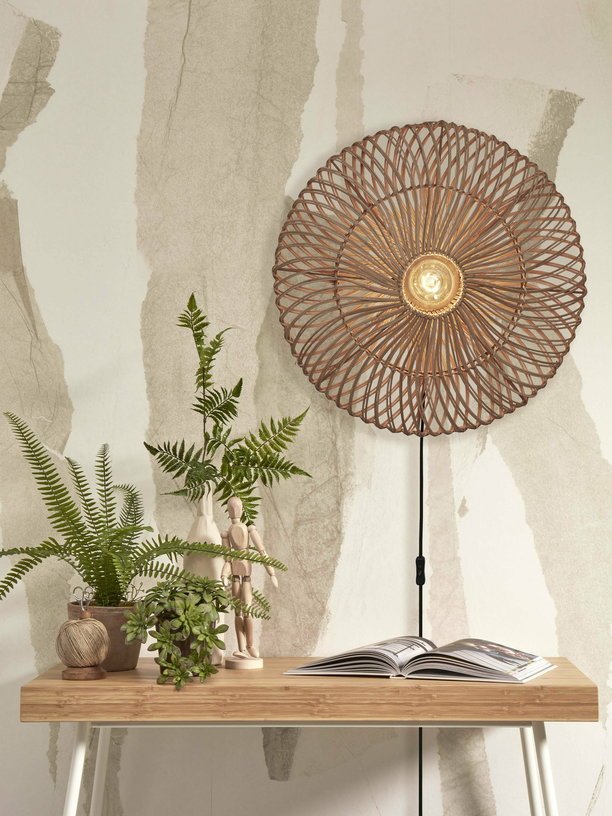 Applique ronde en rotin naturel 55x14 cm Zanzibar - Good & Mojo - The Cool Republic