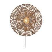 Applique ronde en rotin naturel 55x14 cm Zanzibar - Good & Mojo - The Cool Republic