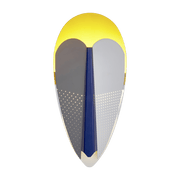 Applique Sorcier Gris, bleu et jaune - La Chance - The Cool Republic