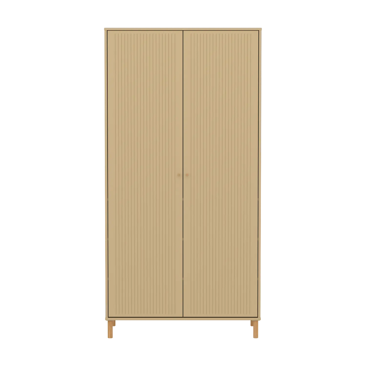 Armoire 2 portes sur pieds en bois beige 100,2x55,2x200cm Saga - Flexa — vue 2