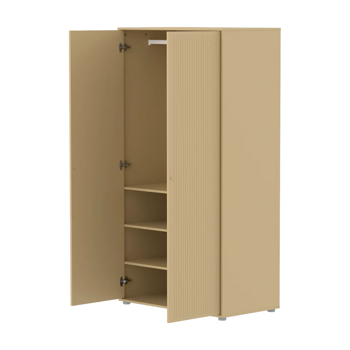 Armoire 2 portes sur pieds en bois beige 100,2x55,2x200cm Saga - Flexa — vue 4