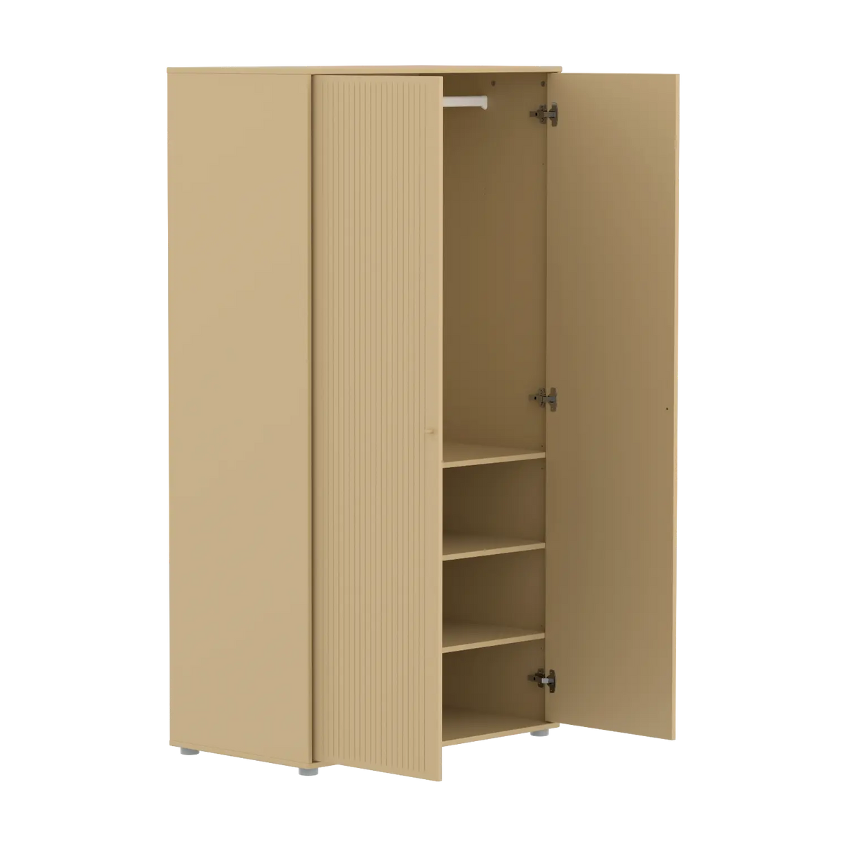Armoire 2 portes sur pieds en bois beige 100,2x55,2x200cm Saga - Flexa — vue 6