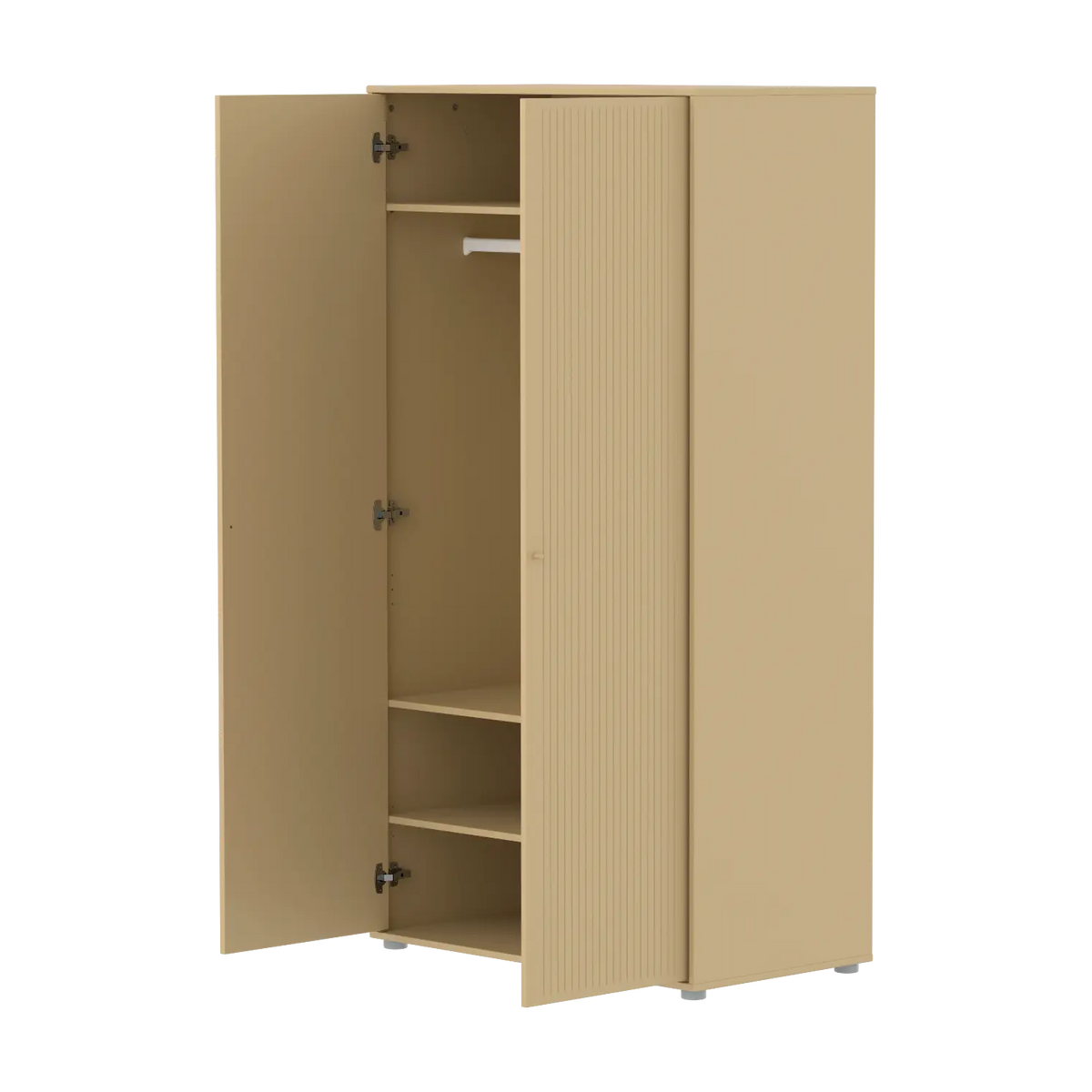 Armoire 2 portes sur pieds en bois beige 100,2x55,2x200cm Saga - Flexa — vue 7