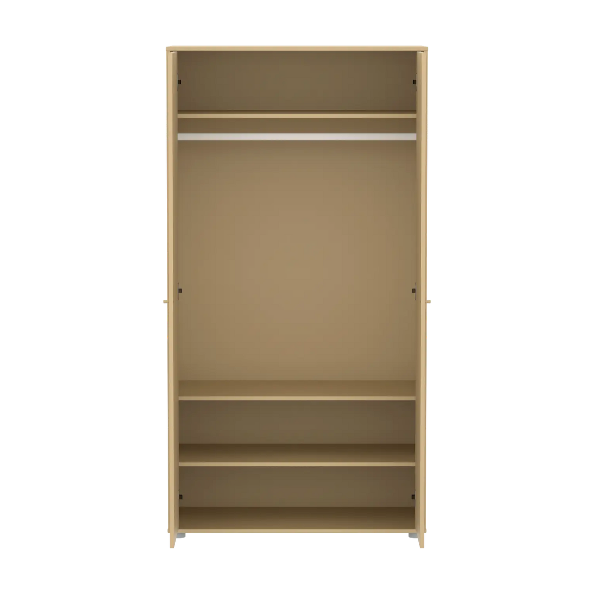 Armoire 2 portes sur pieds en bois beige 100,2x55,2x200cm Saga - Flexa — vue 8