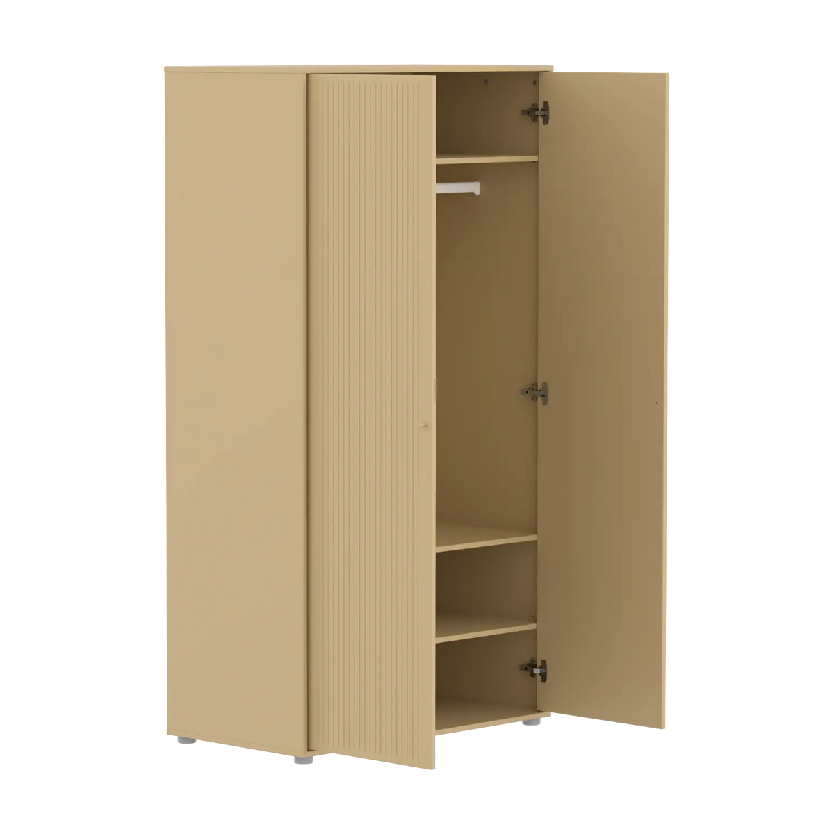 Armoire 2 portes sur pieds en bois beige 100,2x55,2x200cm Saga - Flexa — vue 9