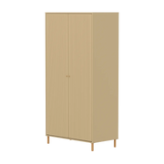 Armoire 2 portes sur pieds en bois beige 100,2x55,2x200cm Saga - Flexa