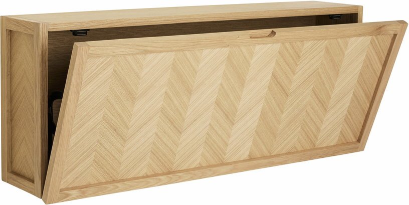 Armoire à chaussures en épi, grand modèle, naturel Hübsch - The Cool Republic
