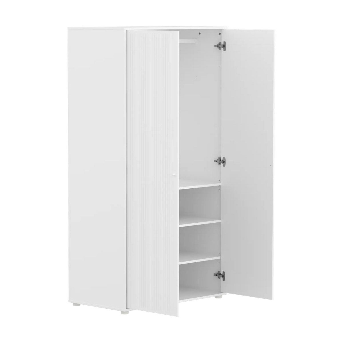 Armoire en bois blanc 100,2x55,2x190,3cm Saga - Flexa — vue 6