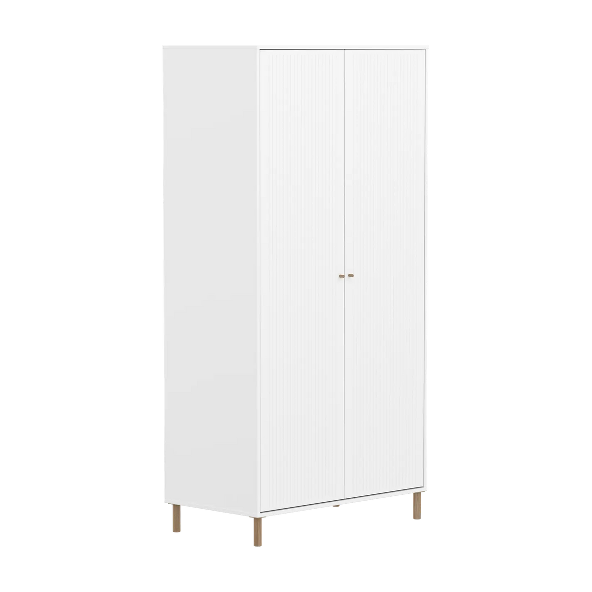 Armoire en mdf blanc 100,2x55,2x200cm Saga - Flexa — vue 3