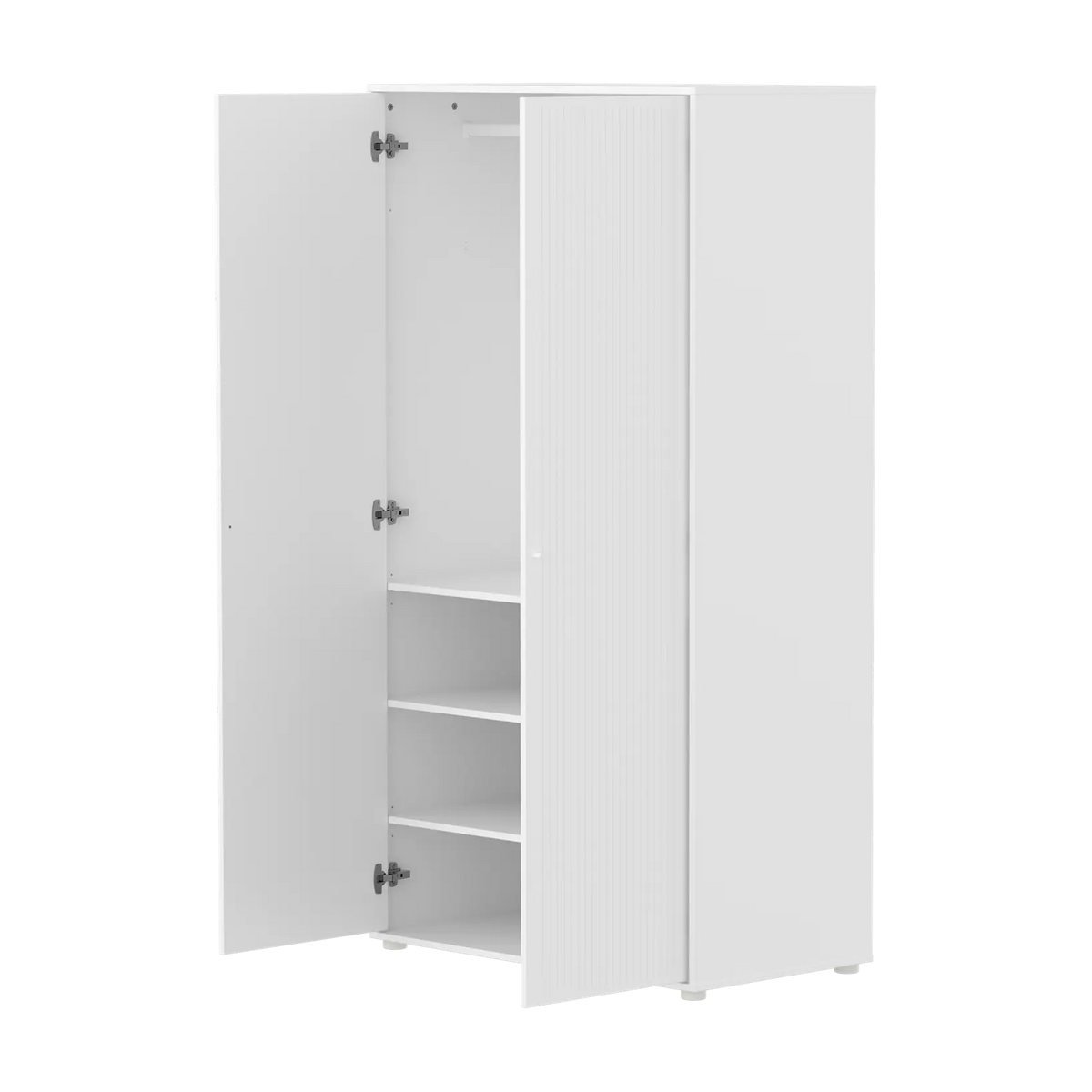 Armoire en mdf blanc 100,2x55,2x200cm Saga - Flexa — vue 4