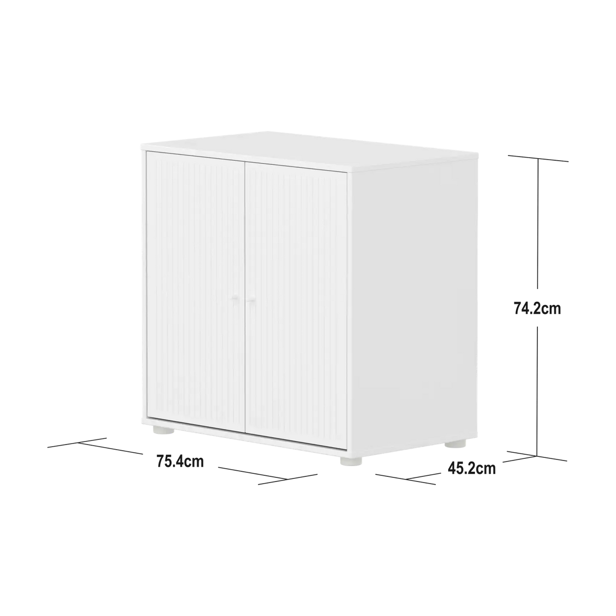 Armoire en mdf blanc 75,4x45,2x74,2cm Saga - Flexa — vue 4