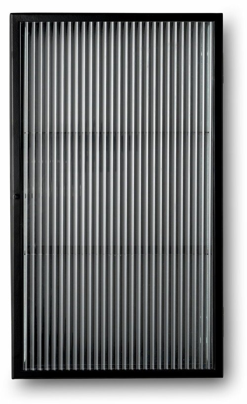 Armoire murale en verre strié et acier noir 35 x 60 x 15 cm Haze - Ferm Living - The Cool Republic