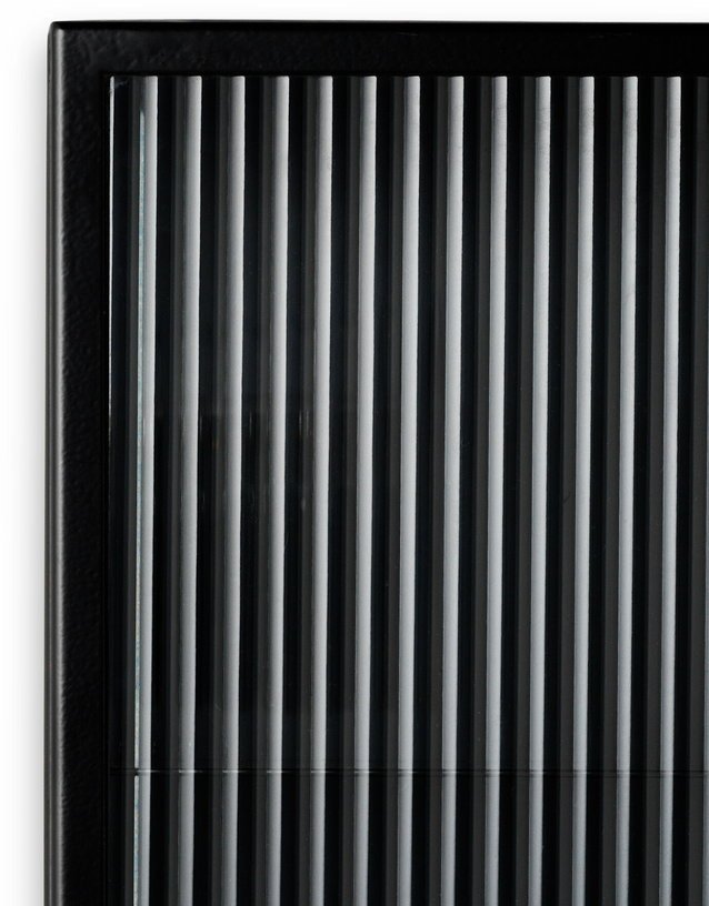 Armoire murale en verre strié et acier noir 35 x 60 x 15 cm Haze - Ferm Living - The Cool Republic