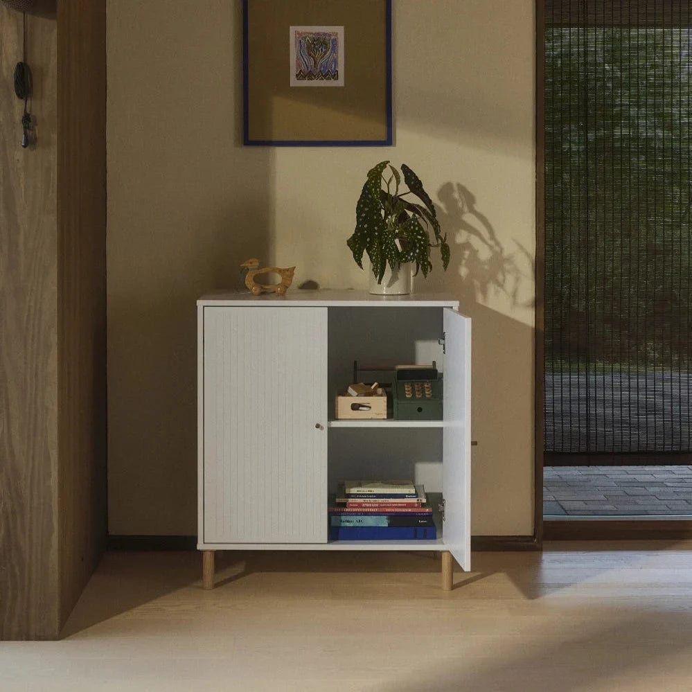 Armoire sur pieds en bois blanc 75,4x45,2x83,9cm Saga - Flexa — vue 4