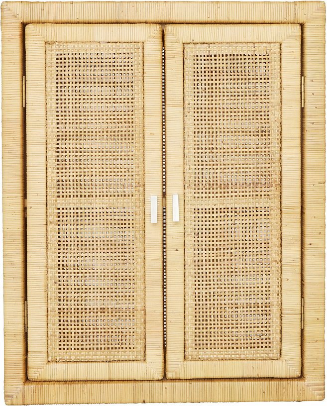 Armoirette deux portes en cannage rotin Saïgon - KOK - The Cool Republic
