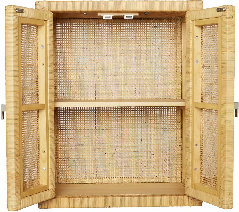 Armoirette deux portes en cannage rotin Saïgon - KOK - The Cool Republic