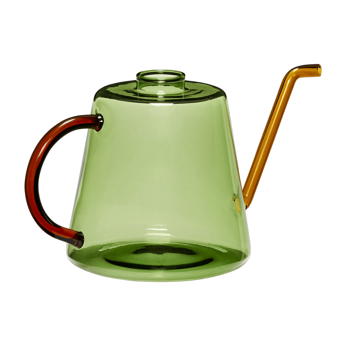 Flora green glass watering can - Hübsch - The Cool Republic