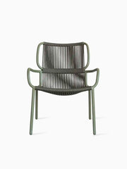 Chaise lounge en aluminium thermolaqué et corde vert 67x83cm Ribbon - Vincent Sheppard