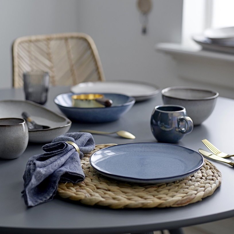 Assiette 22 cm bleue Sandrine - Bloomingville - The Cool Republic