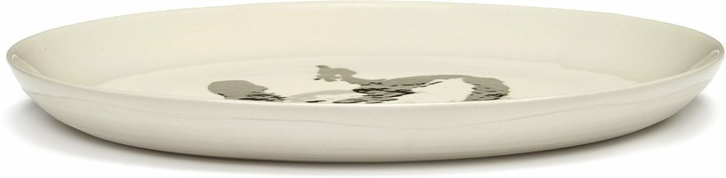 Assiette 22,5 cm M blanche avec poivron noir Feast - Serax - The Cool Republic