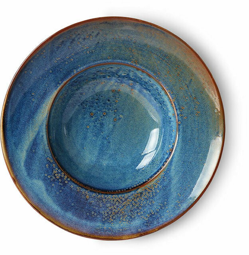 Assiette à pâtes bleue Home Chef - HKliving - The Cool Republic