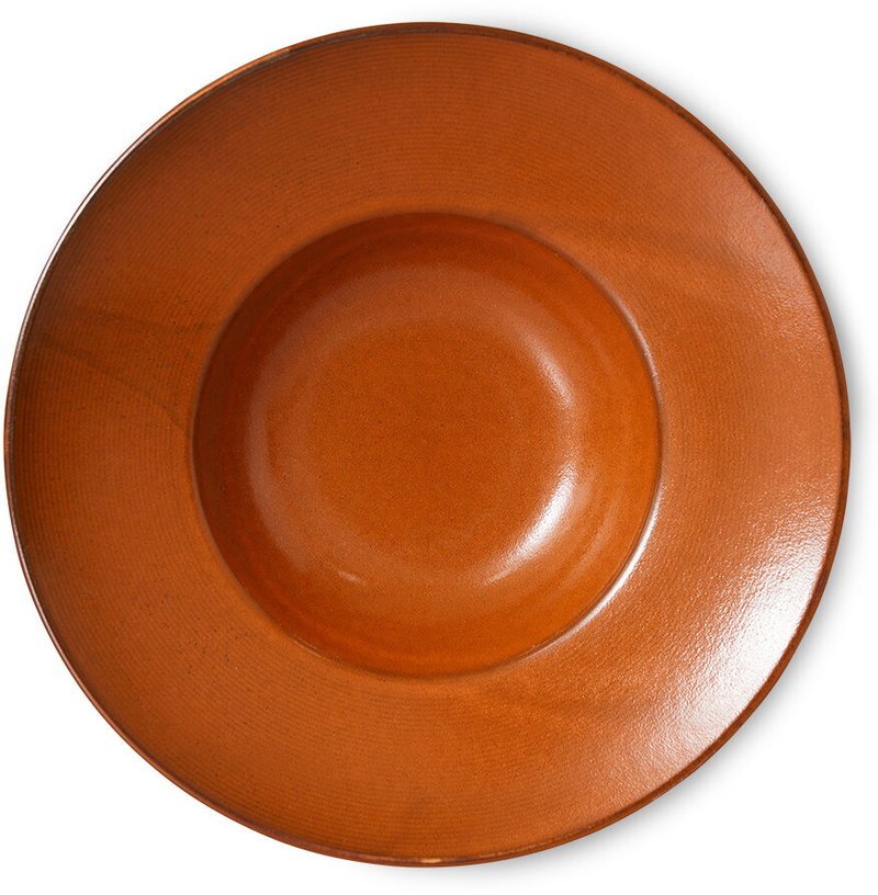 Assiette à pâtes Orange brûlé - HKLIVING - The Cool Republic