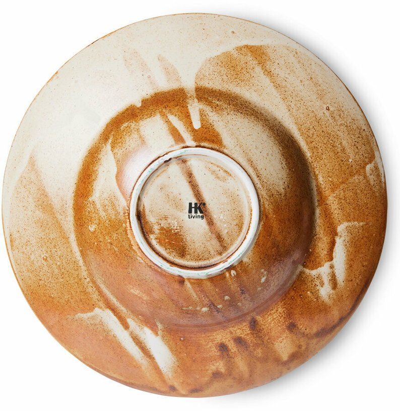 Assiette à pâtes Rustic Cream/Brown - HKLIVING - The Cool Republic
