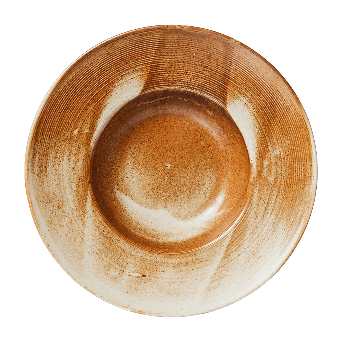 Assiette à pâtes Rustic Cream/Brown - HKLIVING - The Cool Republic