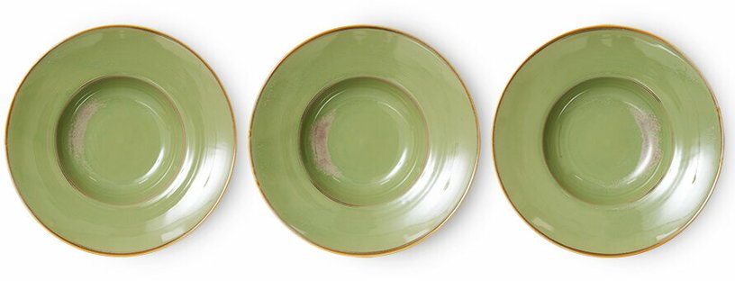 Assiette à pâtes Vert mousse - HKLIVING - The Cool Republic