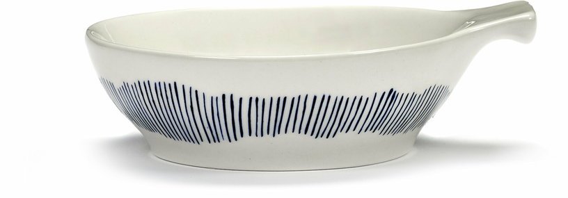 Assiette à tapas blanc avec motif bleu Feast - Serax - The Cool Republic