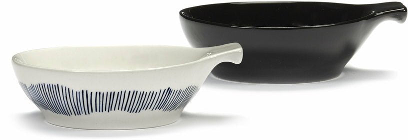 Assiette à tapas blanc avec motif bleu Feast - Serax - The Cool Republic