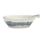Feast white tapas plate with blue pattern - Serax - The Cool Republic
