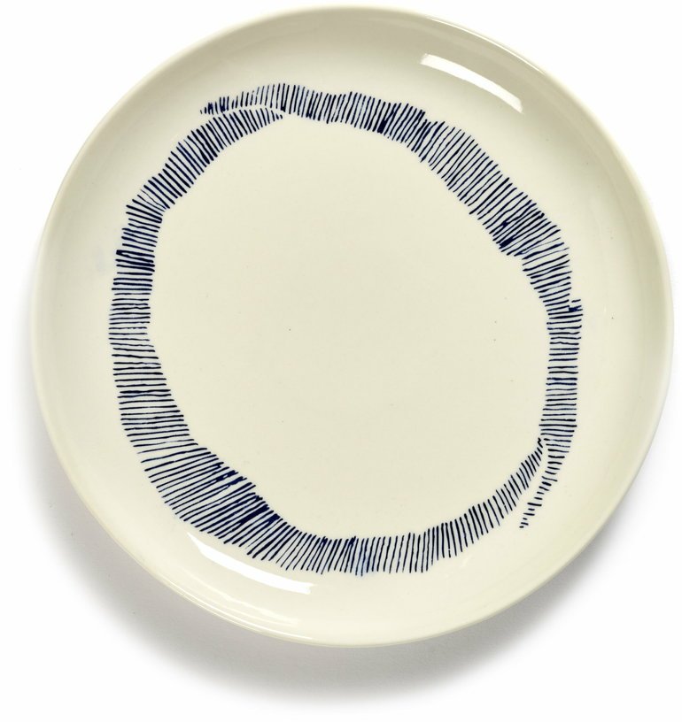 Assiette blanche Stripes 19 cm Feast - Serax - The Cool Republic