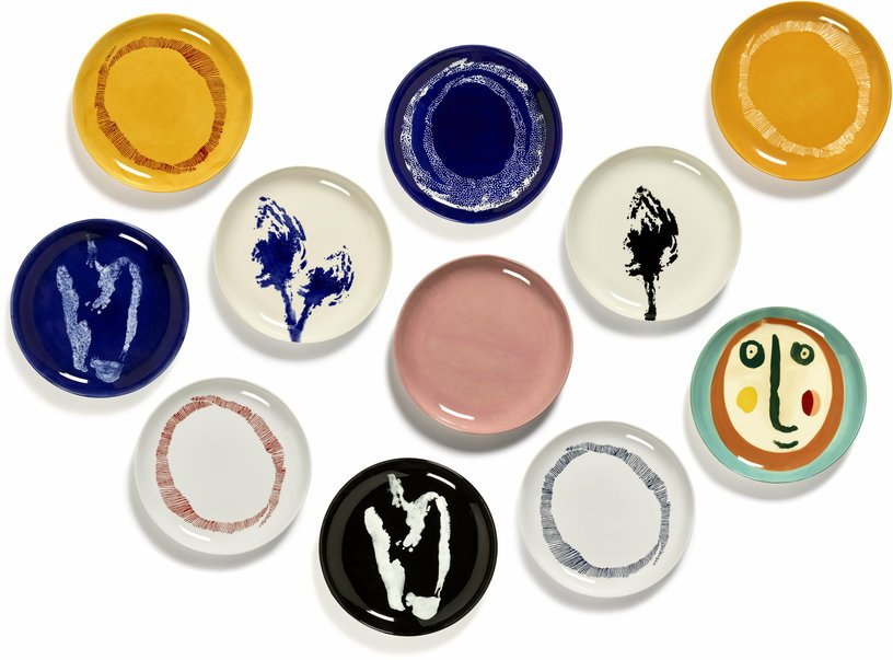 Assiette blanche Stripes 19 cm Feast - Serax - The Cool Republic