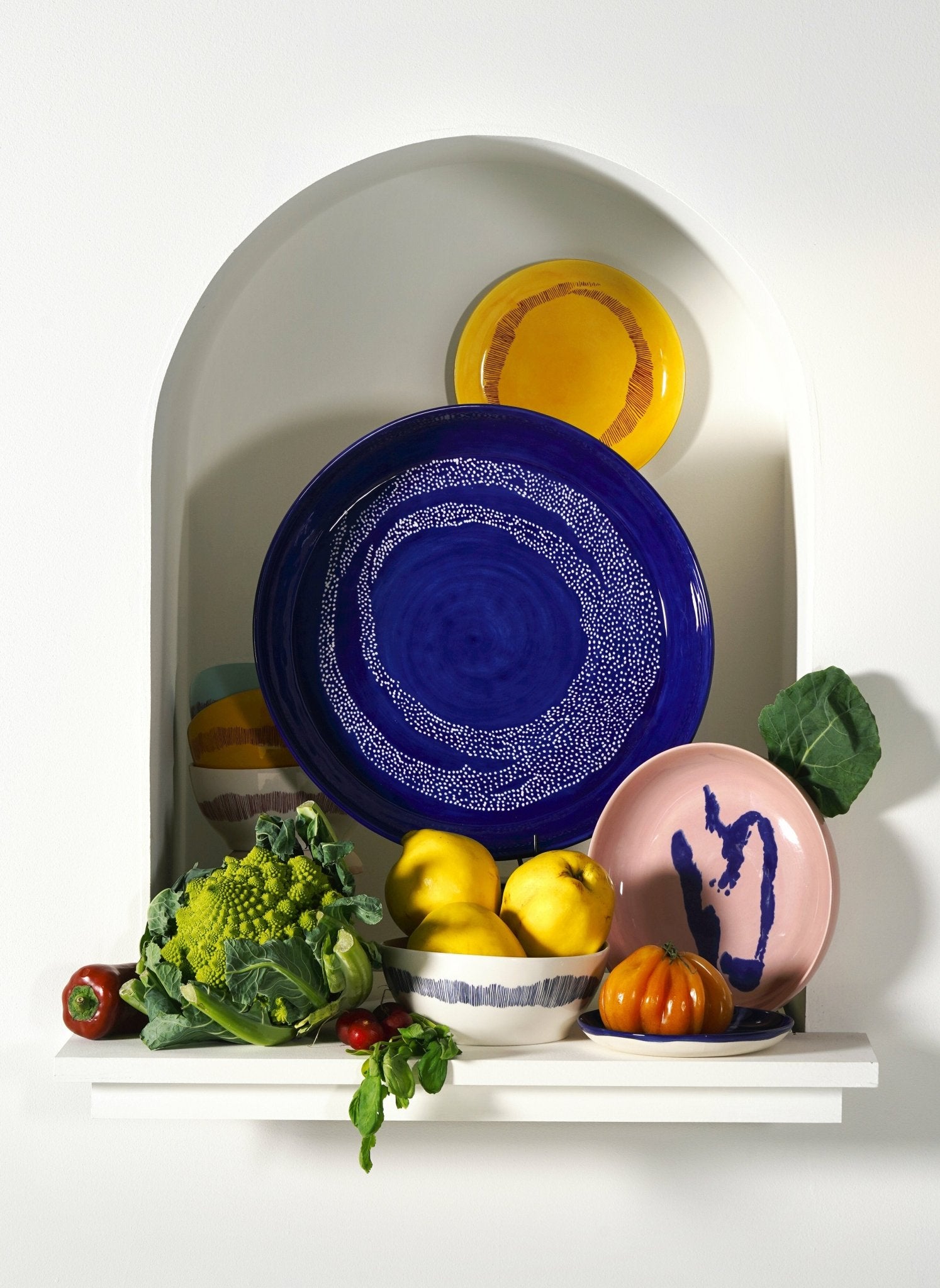Assiette bleue Stripes 19 cm Feast - Serax - The Cool Republic