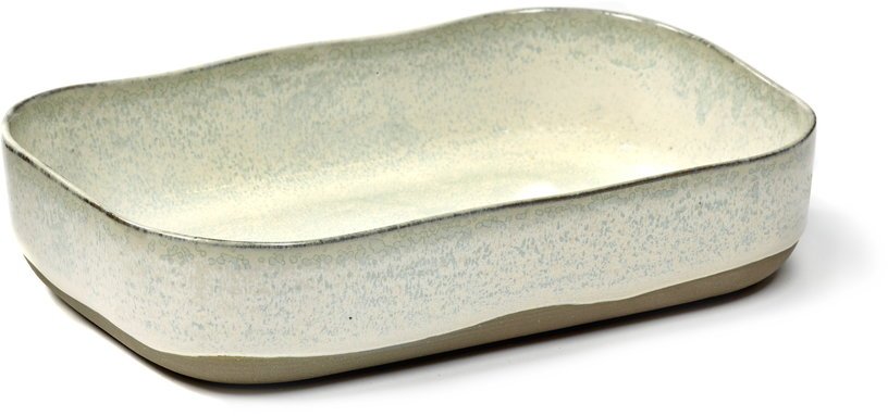 Assiette creuse 23 x 15 cm blanc cassé Merci N°5 - Serax - The Cool Republic