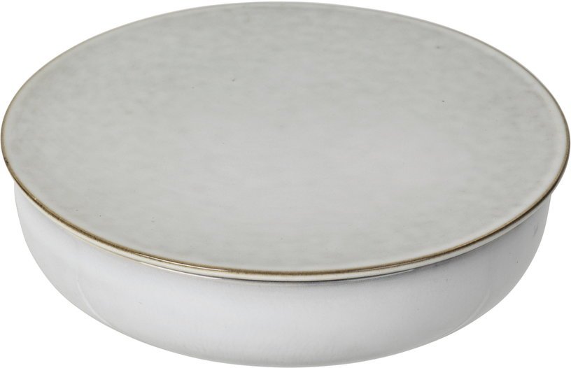 Assiette creuse à couvercle en grès 17 cm Nordic Sand - Broste Copenhagen - The Cool Republic