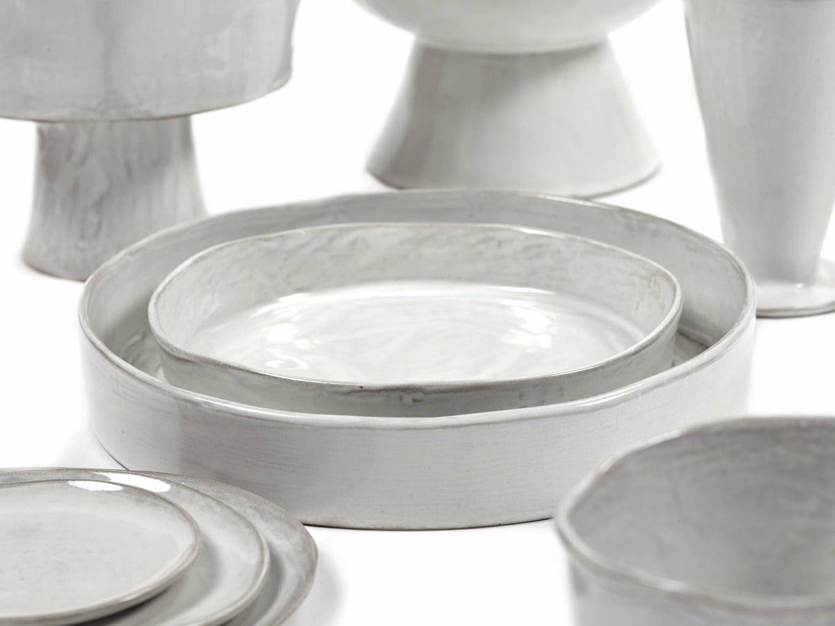 Assiette creuse blanche cassée 25cm La Mère - Serax - The Cool Republic