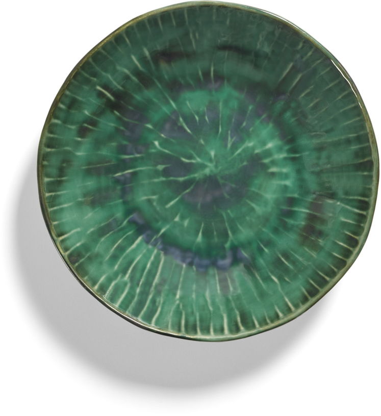 Assiette creuse en céramique vert 22x5cm Lanza - Serax - The Cool Republic