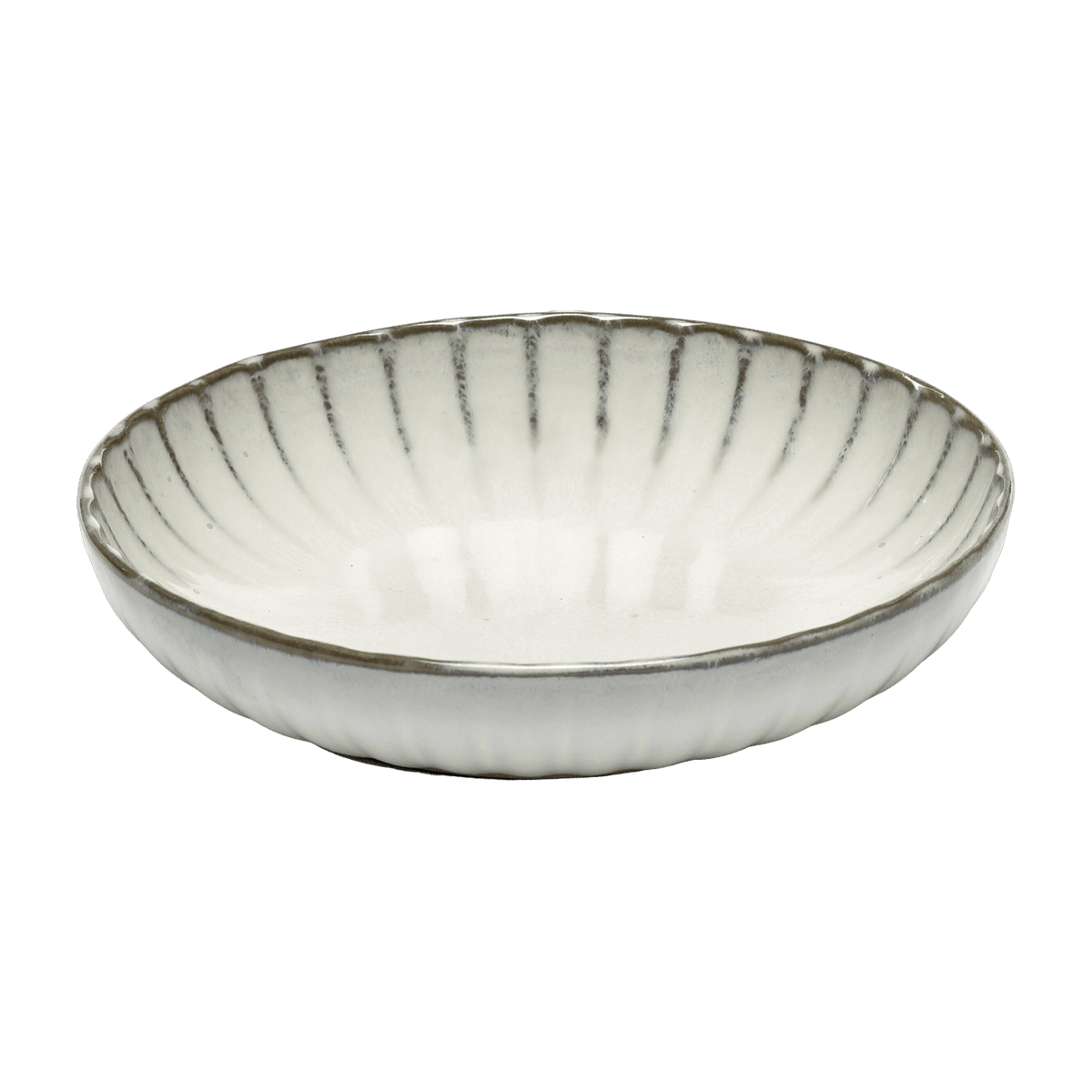 Inku white stoneware soup plate - Serax - The Cool Republic