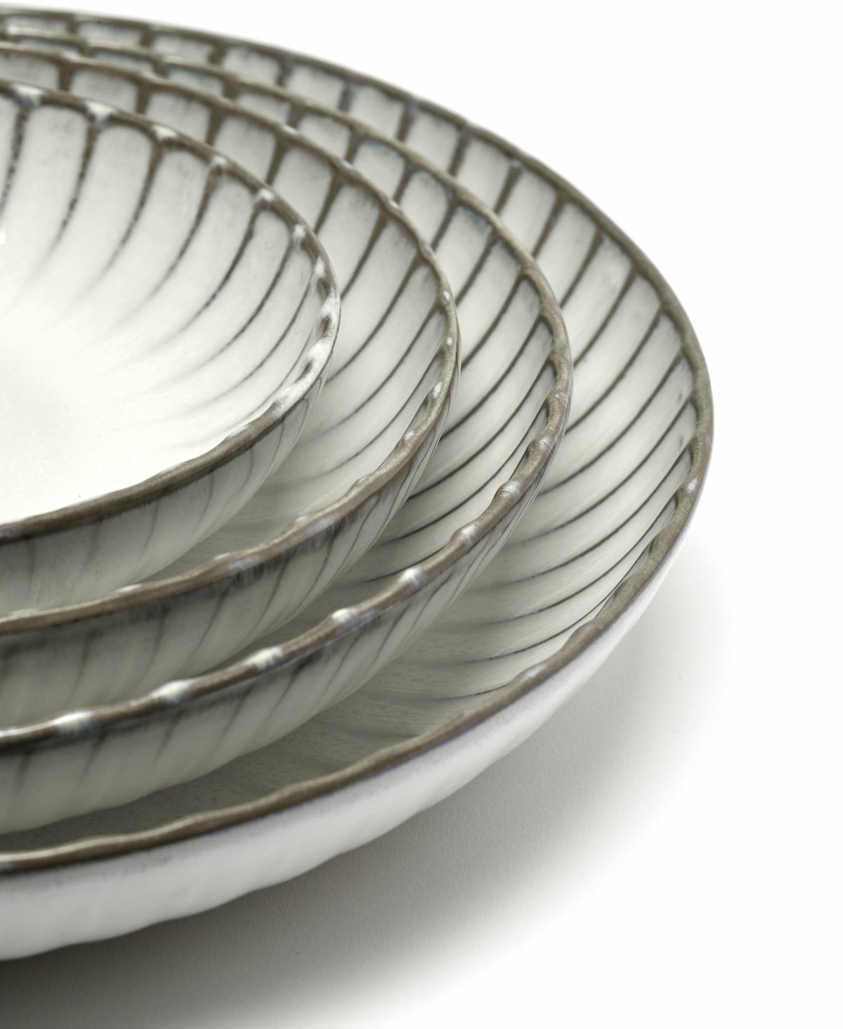Inku white stoneware soup plate - Serax - The Cool Republic