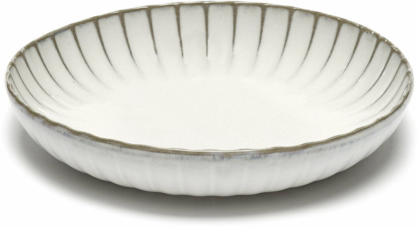 Assiette creuse en grès blanche 27 cm Inku - Serax - The Cool Republic