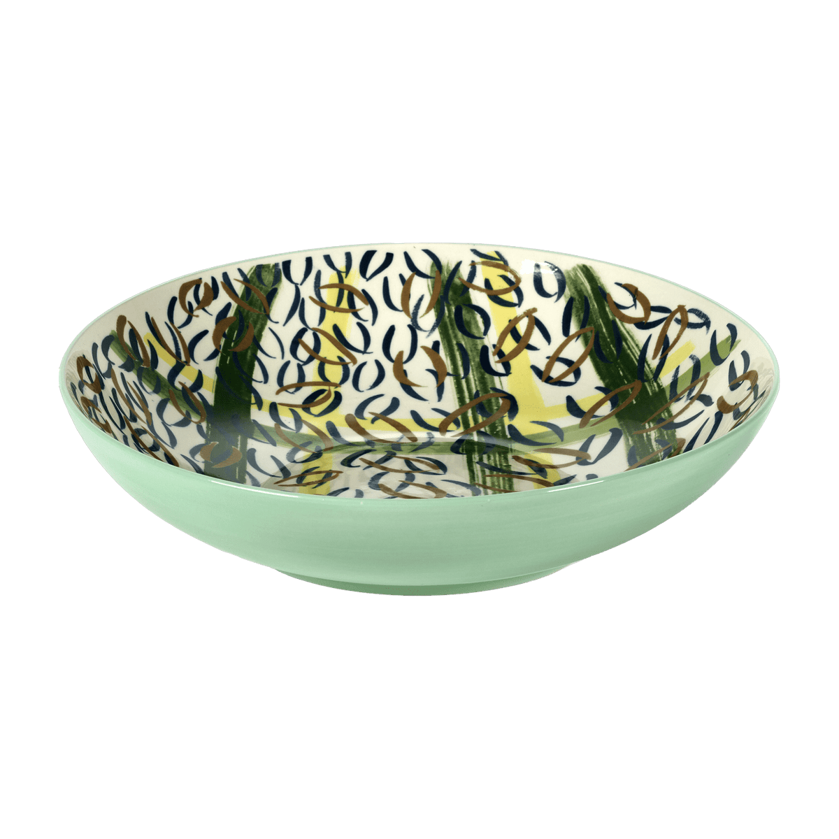 Blue green stoneware soup plate 33 x 8 cm Kimono - Serax - The Cool Republic