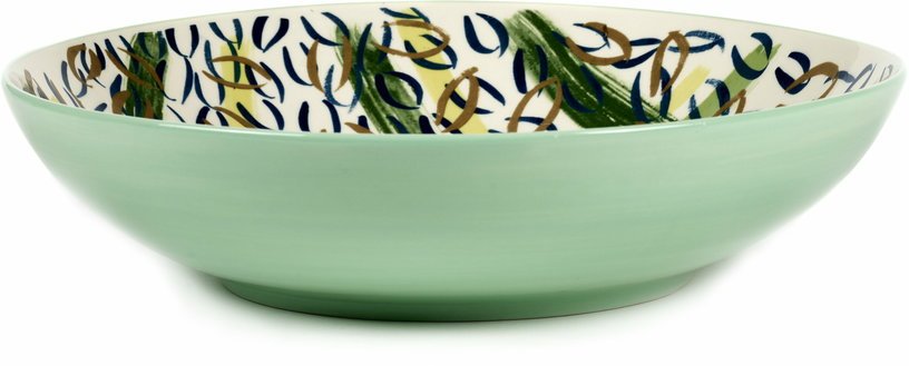 Assiette creuse en grès bleu vert 33 x 8 cm Kimono - Serax - The Cool Republic
