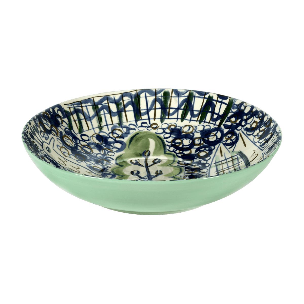 Assiette creuse en grès bleu vert 8 cm Kimono - Serax - The Cool Republic