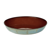 Assiette creuse en grès bleue irisée et rouille brillante 18 cm - Serax - The Cool Republic