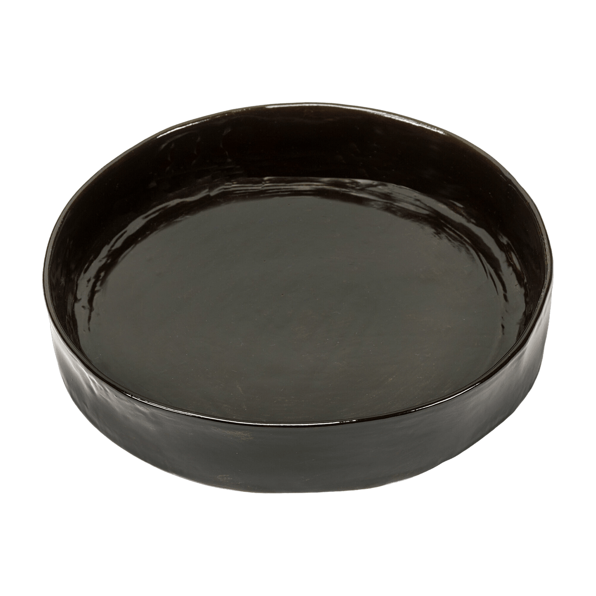 Assiette creuse en grès marron ébène 25cm La Mère - Serax - The Cool Republic