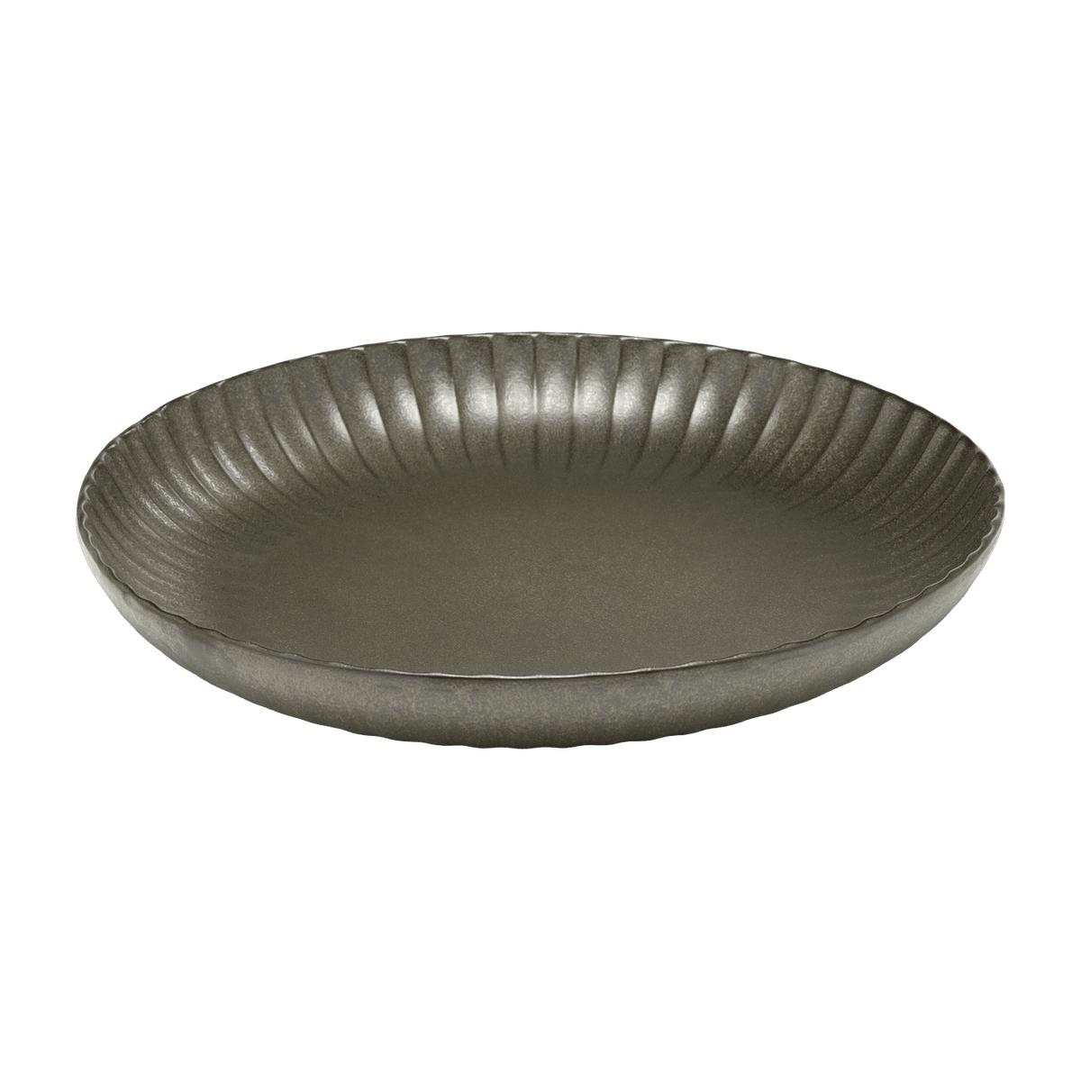 Soup plate in green stoneware 32 cm Inku - Serax - The Cool Republic