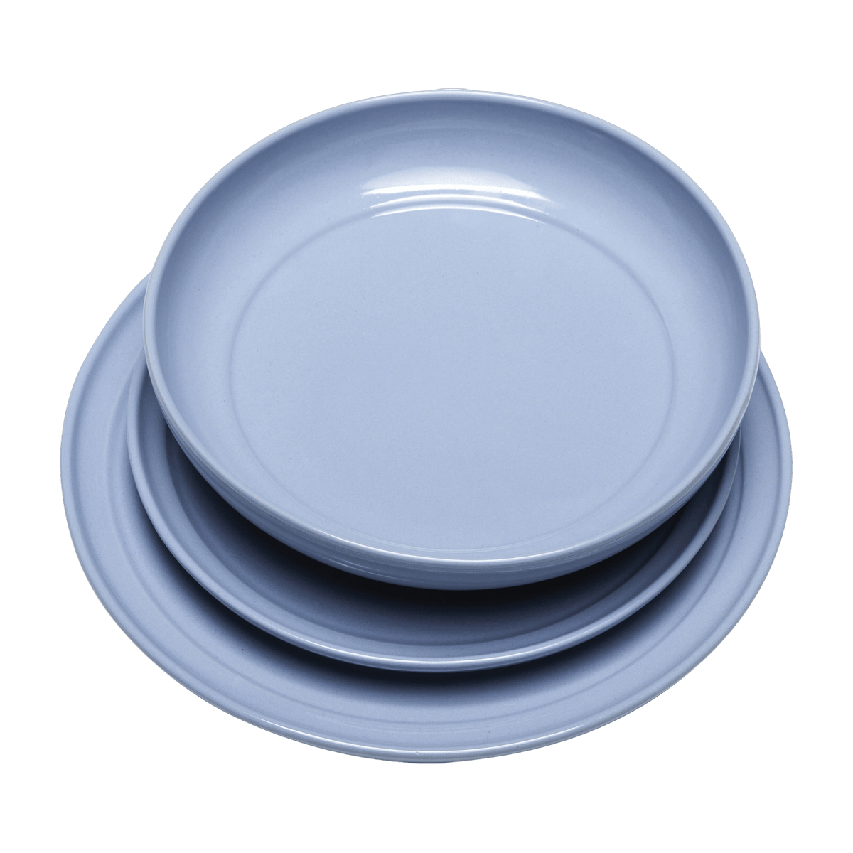 Assiette creuse en poudre de pierre bleu claire 23 cm Amare - Hübsch - The Cool Republic