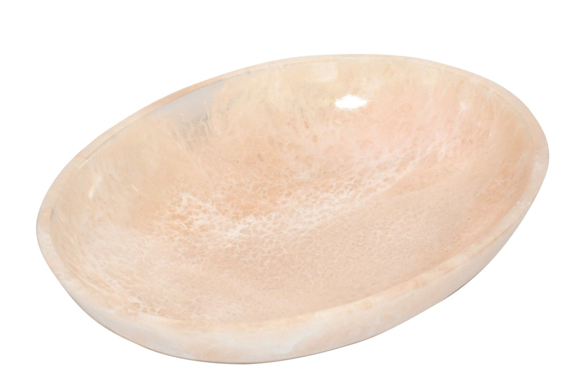 Assiette creuse en résine rosé 33,5x25cm Rih - Versmissen - The Cool Republic